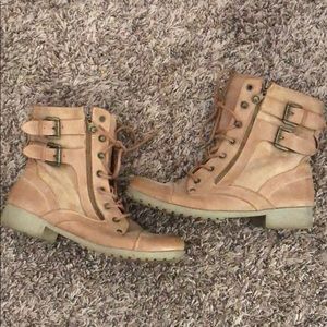 Stylish Tan ankle laced boots